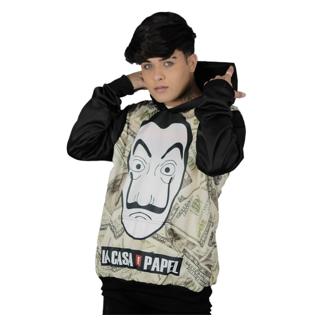 Moletom Unisex Estampa Total series e desenhos La casa de Papel Casaco Blusa Frio Envio Imediato