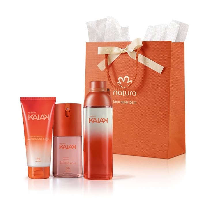 Presente Natura Kaiak Feminino colônia 100 ml corporal 100 ml creme hidratante kit presente para mae namorados