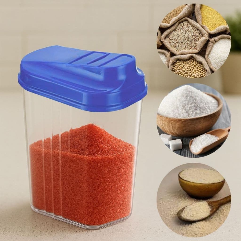 Pote para Mantimentos Cristal 460ml Açucareiro Farinheiro Com Tampa