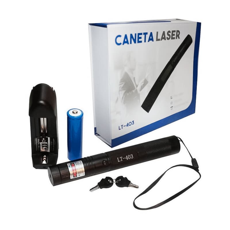 Caneta Laser Pointer Verde Ultra Forte | Longo Alcance até 1000m + Bateria Recarregável + Estojo