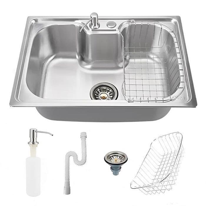 Kit Pia Gourmet Cuba Cozinha Gourmet Aço Inox Luxo Com Acessórios 60x42 Cm