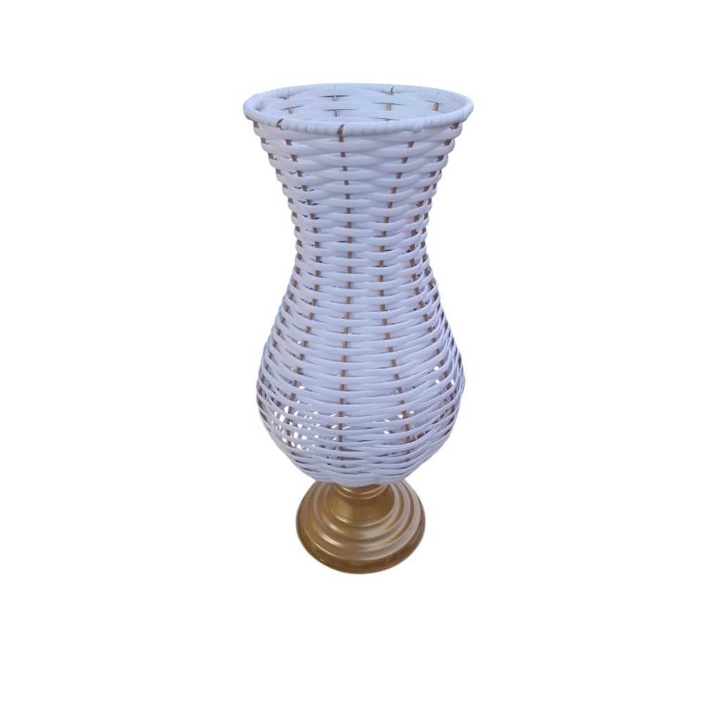 Vaso junco taça de metal  decorativo 45cm