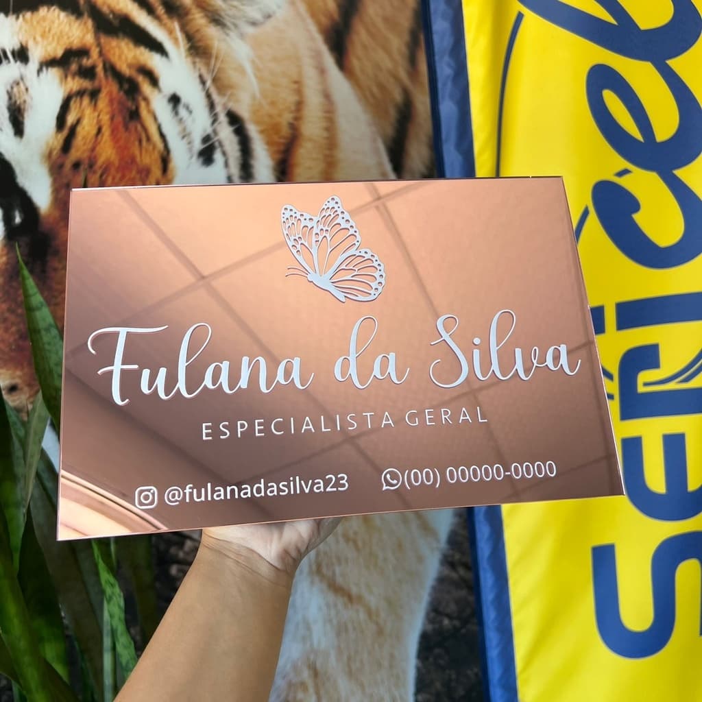 Placa Personalizada em Acrílico - Impressão UV 30x20cm