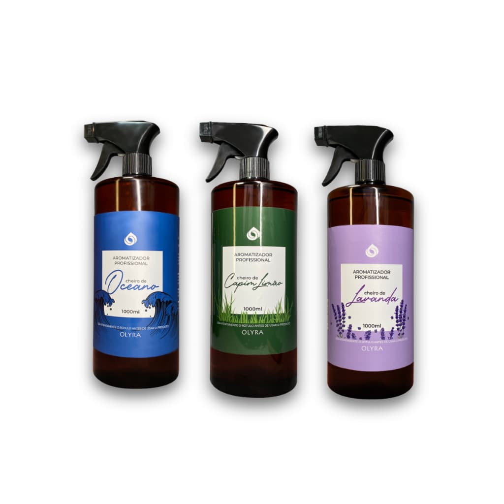 Kit Aromatizador 3 Home Spray Para Ambientes 1 Litro - 3 Litros