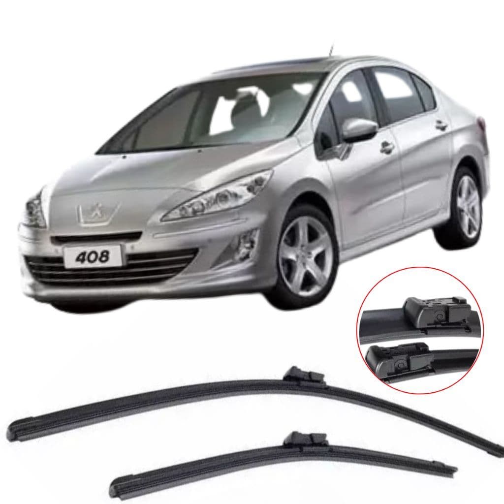 Par de Palhetas para Limpador de Parabrisa Dianteiro Peugeot 308 408 508 3008 ano 2011 em diante