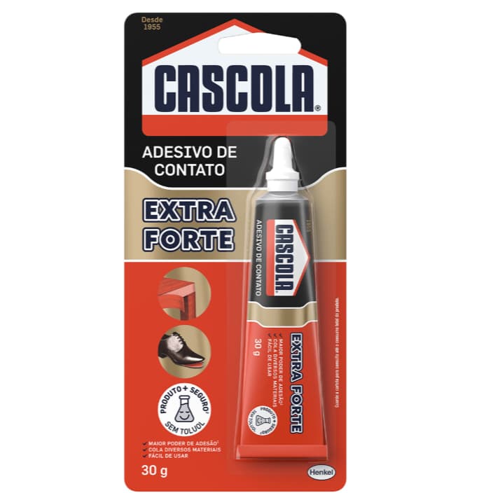 Cola Cascola Extra Forte Sem Toluol Cola De Sapateiro Adesivo De Contato - 30gr Bisnaga