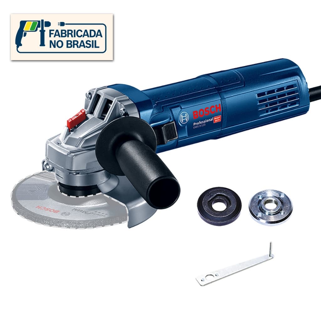 Esmerilhadeira GWS 9-125 Bosch 900W 5" Angular