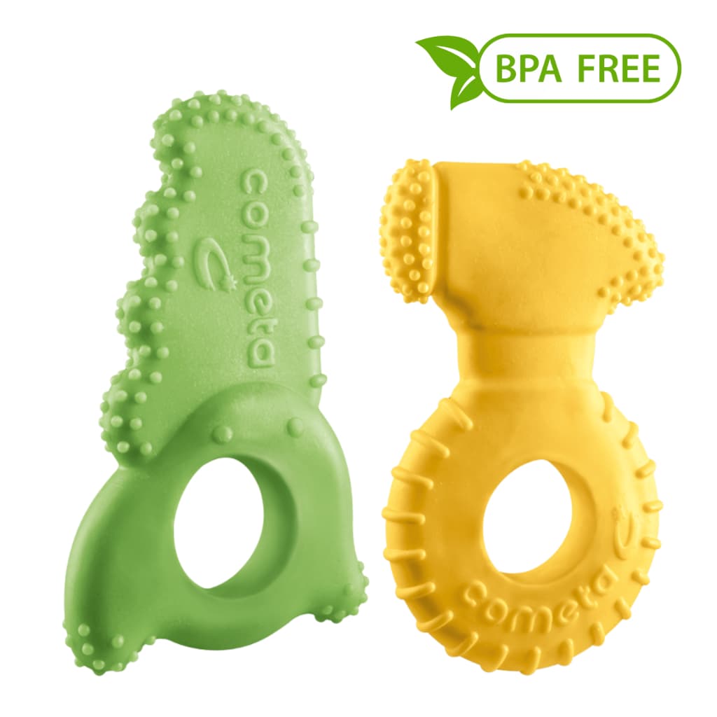 Mordedor para Bebê Menino Brinquedo para Bebê Dentição +4 Meses Mordedor Silicone Molinho