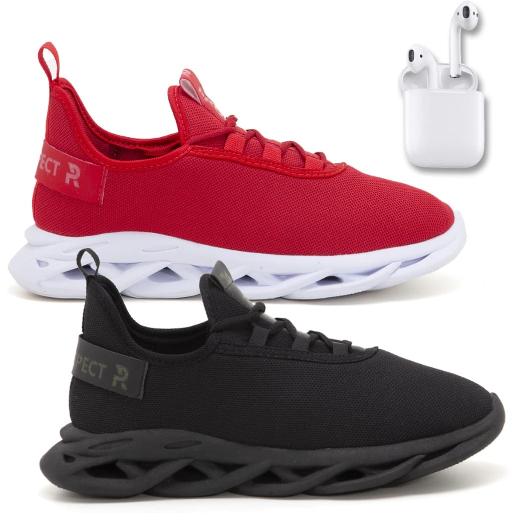 Kit 2 Tênis Masculino Prospect Walk Várias Cores Lançamento Mais Vendido + Fone LojaReact