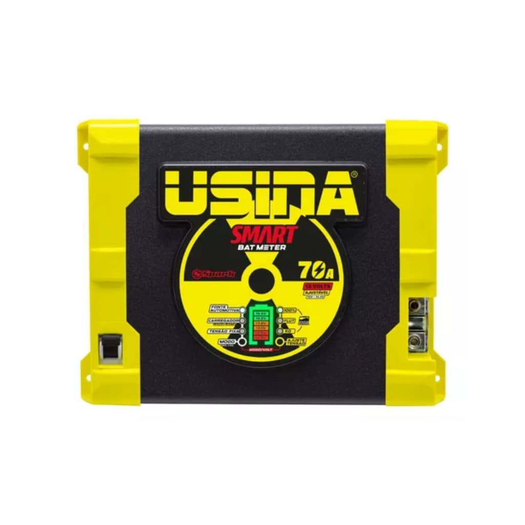 Fonte Carregador Automotivo 70a Usina Smart Bat Meter Bivolt Carregador de Bateria