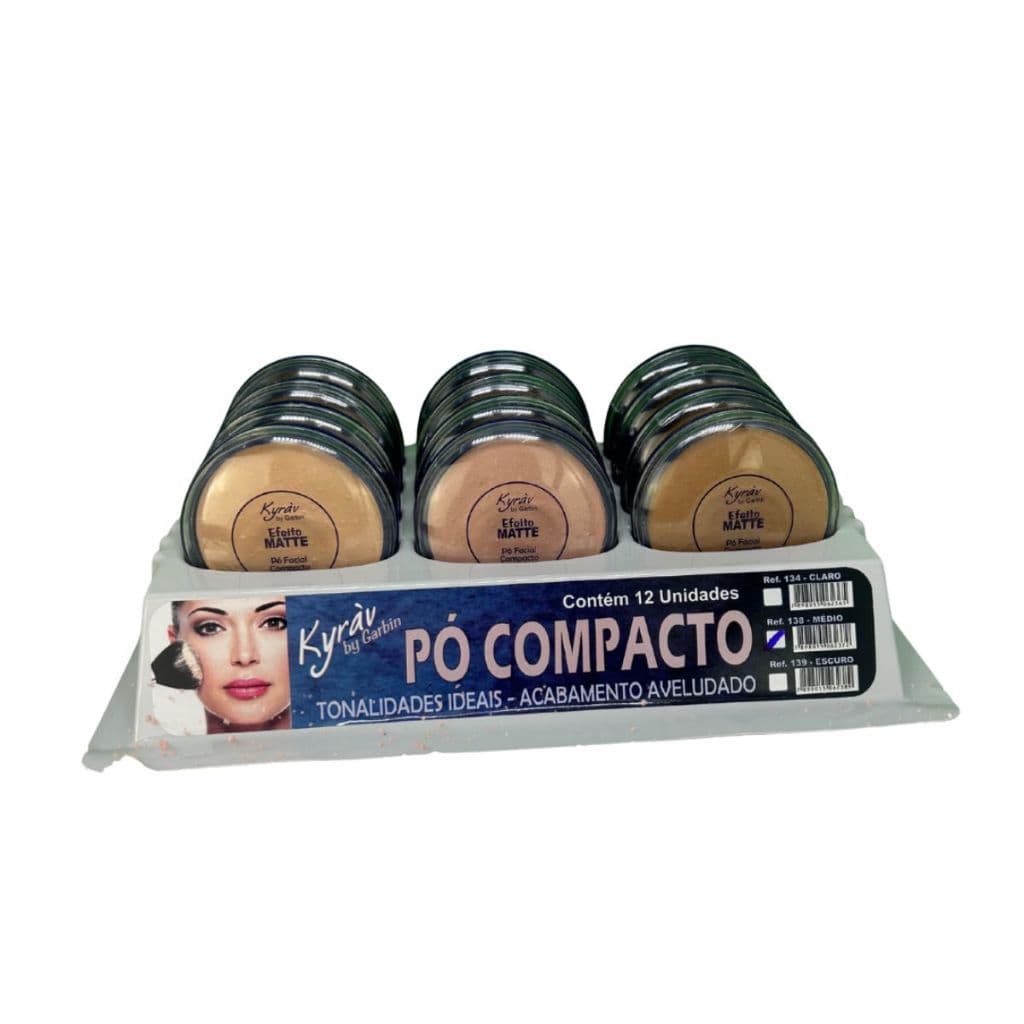 Kit C/12 Pó Sendo 4 cores claras 4 Cores médias e 4 Cores Escuras