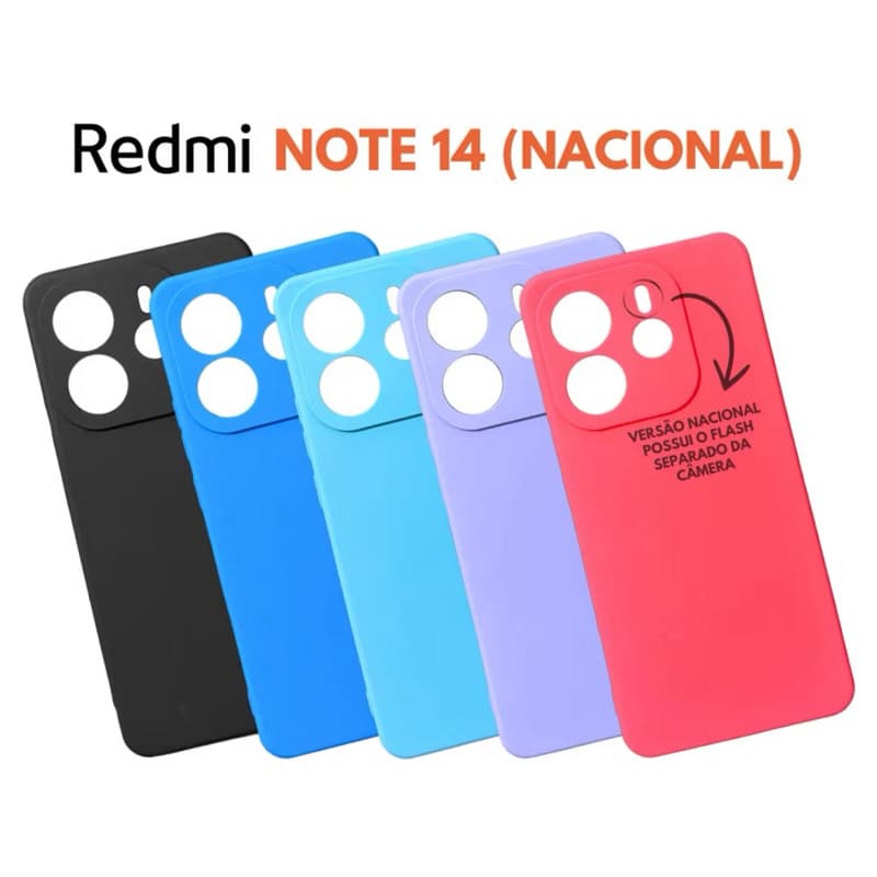 Capinha Capa Para Xiaomi Redmi Note 14 5G / Capa Case Silicone Aveludada Envio Rapido