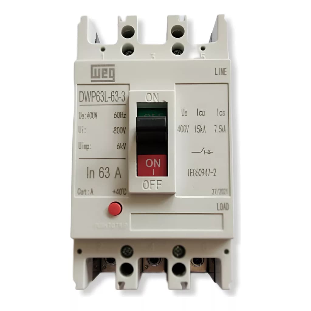 Disjuntor Caixa Moldada Dwp63l-63-3/ 63a/ 15ka Weg/400v