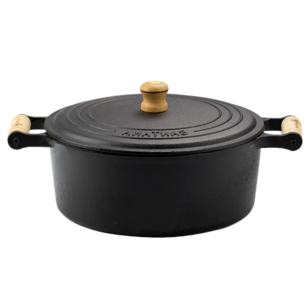 Panela De Ferro Caçarola de Ferro Fundido com Tampa de Ferro