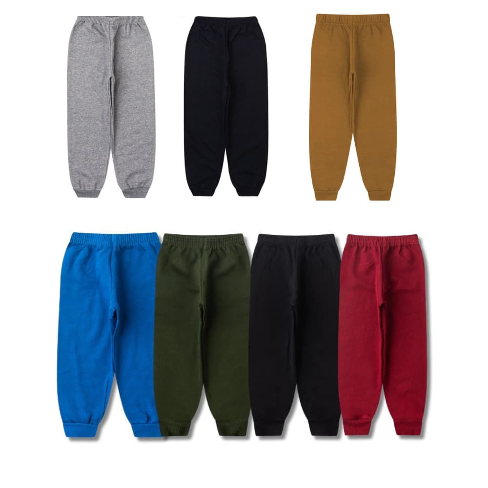 Kit 2 Calça Moletom Infantil Menina Com Punho Peluciada Flanelada Calça de Inverno Feminina