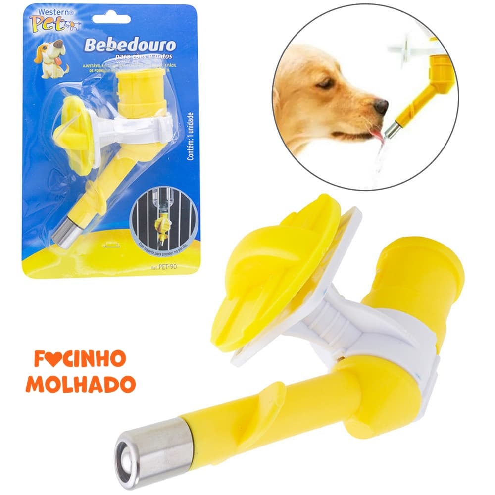 Bebedouro Automatico Para Cães e Gatos Bico Para Garrafa Pet Western PET-90