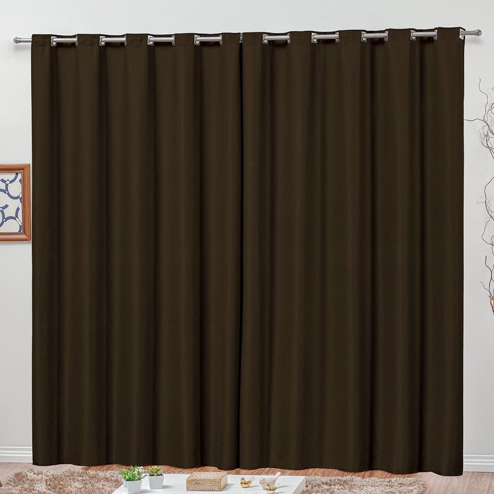 Cortina Blackout 2,80x2,70m Tecido 100% Poliéster Ilhoses Cromados Elegante e Funcional para Varão Simples 2,00m