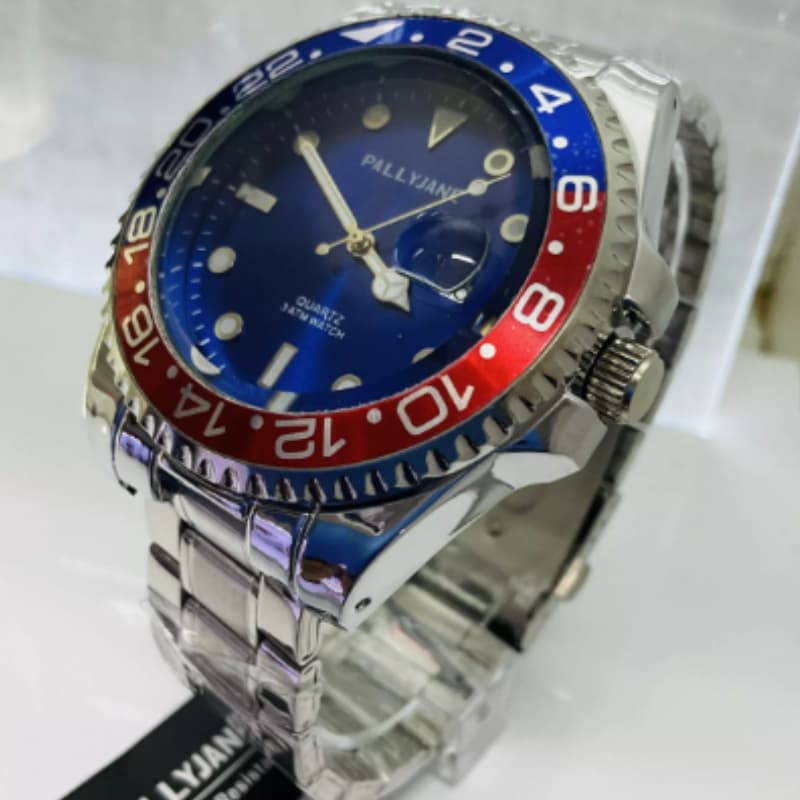Relógio Masculino De Metal A Prova D Água De Aço Pallyjane Submariner