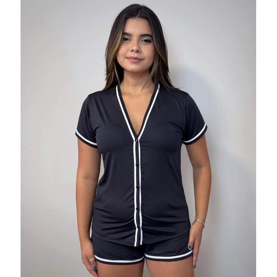 Pijama Americano Suede Feminino/ Amamentação/ Blogueirinha/ Luxo
