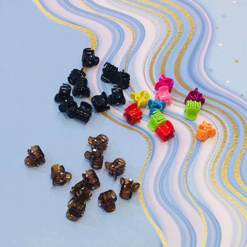 Kit 30/60/120  Mini Piranha Presilha Grampo de Cabelo Infantil Fofo Feminino Colorido pronta entrega envio imediato