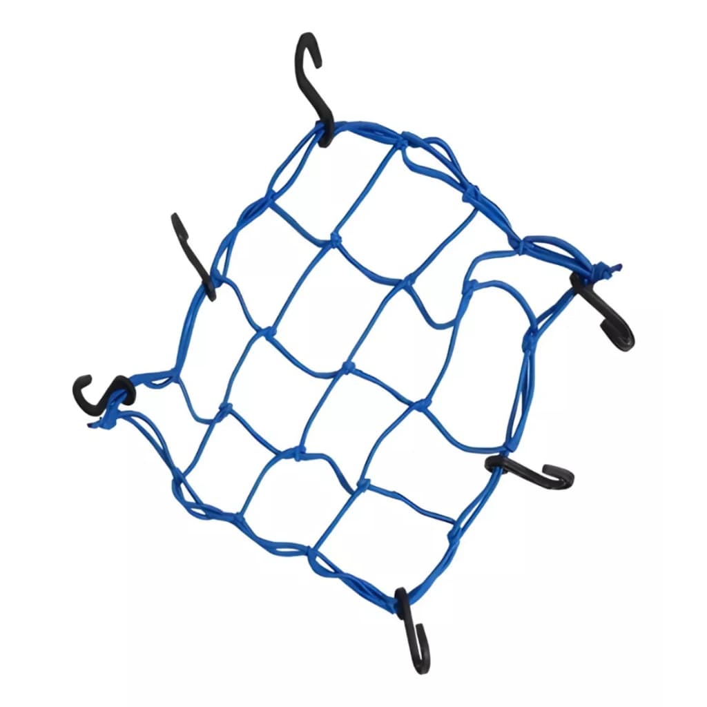 Rede Elástica Para Capacete E Bagageiro De Moto 35cm X 35cm Azul
