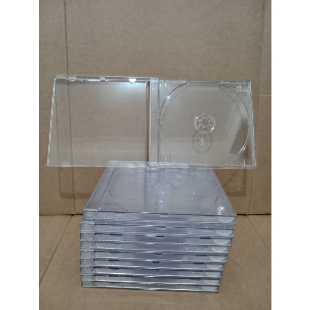 Estojo/Box CD Acrílico Transparente-Cristal c/5 Unidades