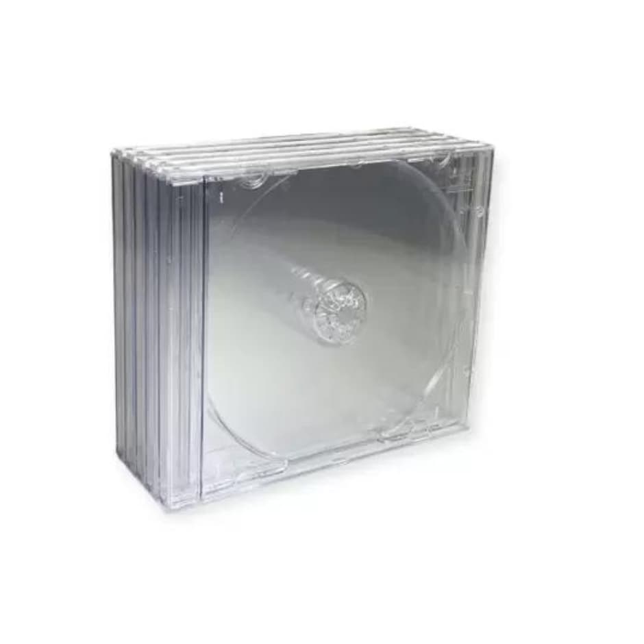 Estojo/Box CD Acrílico Transparente-Cristal c/03 Unidades