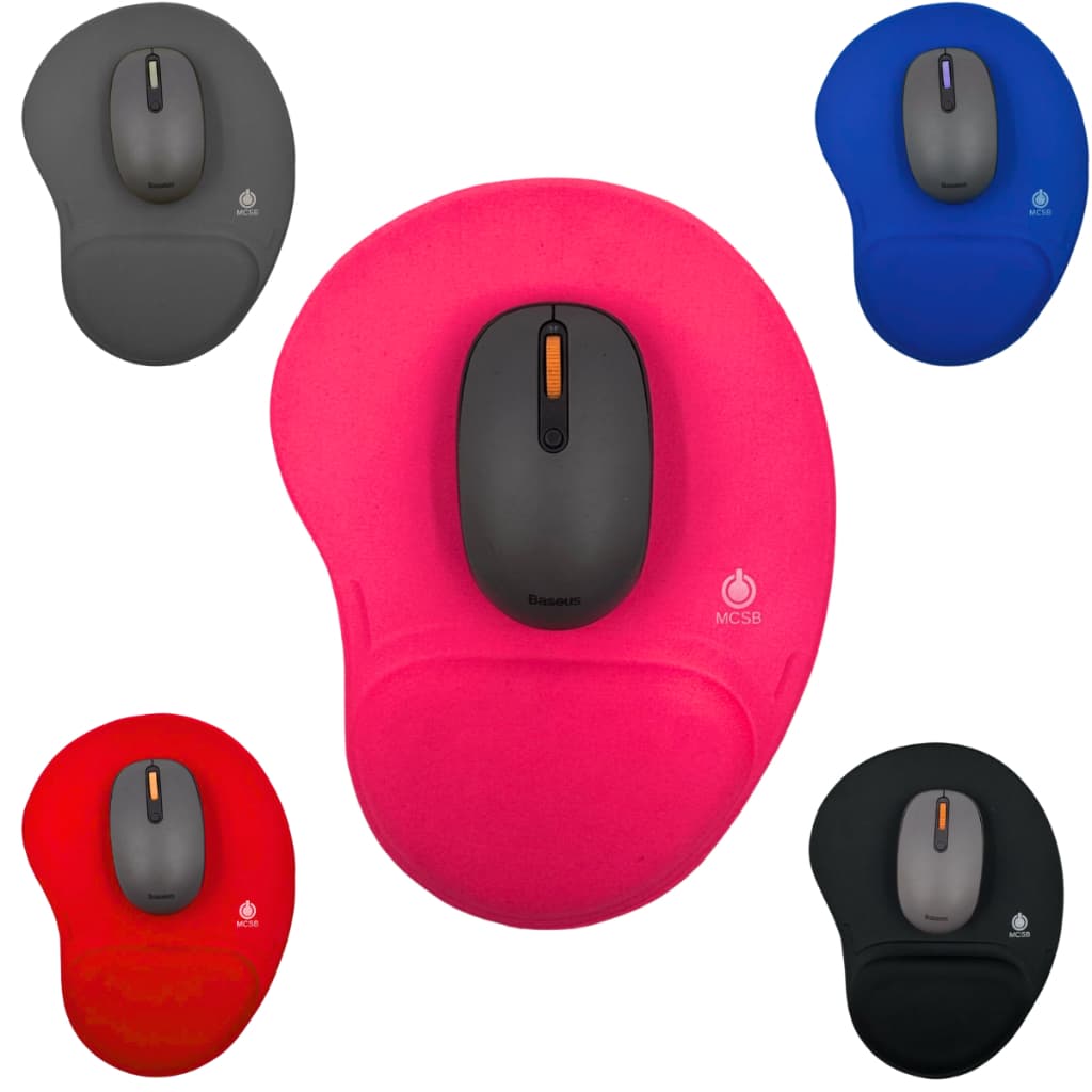 Mcsb Mousepad Ergonomico Com Apoio De Punho Descanso Conforto Espuma Macio Home Office Gel
