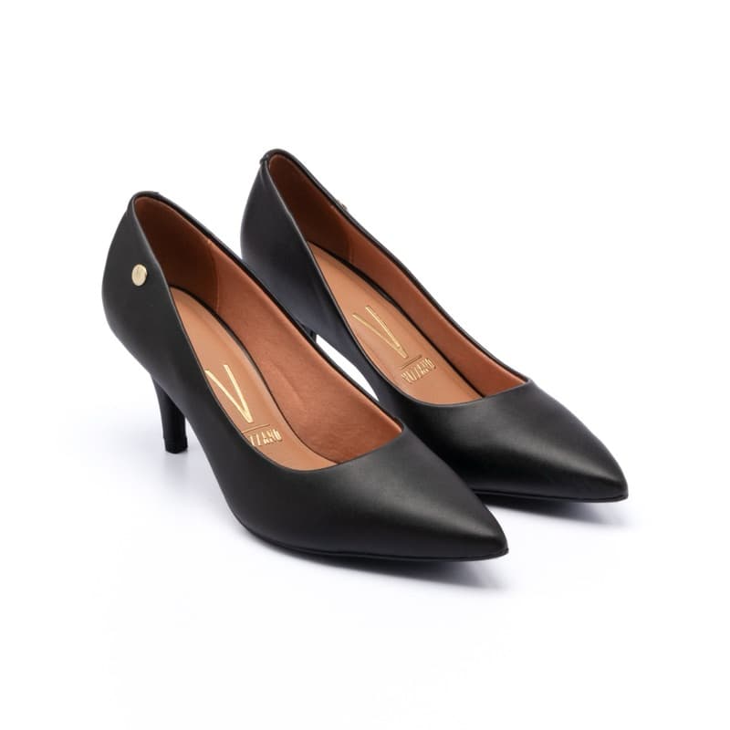 Vizzano Scarpin Pelica Feminino- Salto Fino 7 Cm/s Confortavel Classico