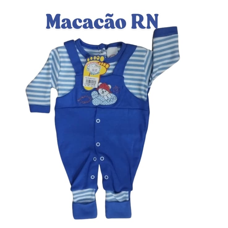 Macacão Pequenos Passos - Tamanho RN