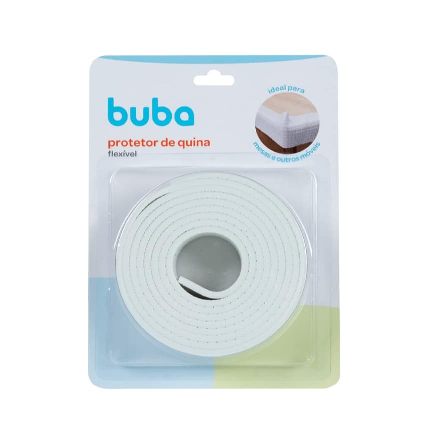 Protetor De Quina E Borda Buba Bebê Rolo Flexível Branco 2m