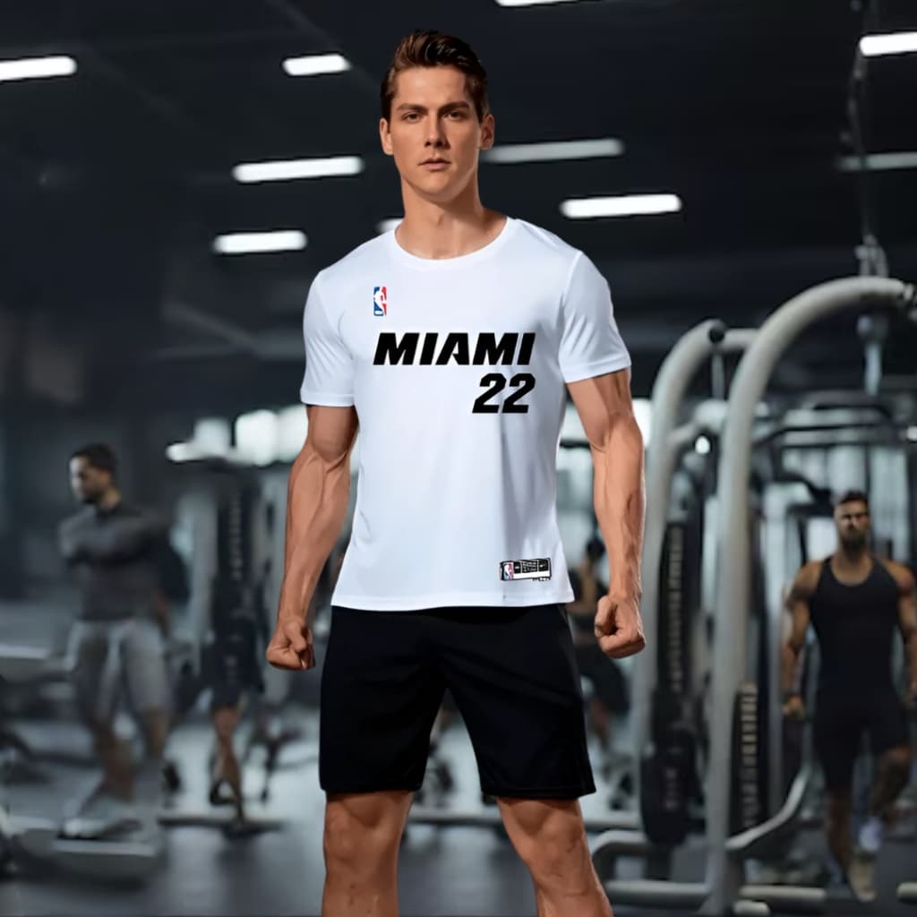 Camisa Dry Fit  Masculina - Modelo MIAMI 22  Academia, Corrida, CrossFit, Ideal Para Treinos Intensos, Esportivo Fábrica