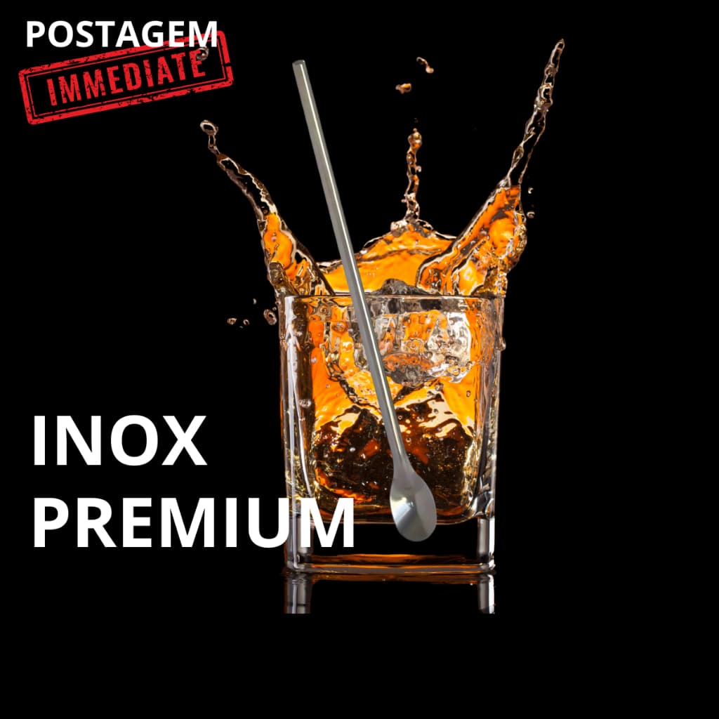 Colher Grande de 30cm Colher para Sucos Drinks Milkshakes Bebidas Aço Inox para Cozinha Suco