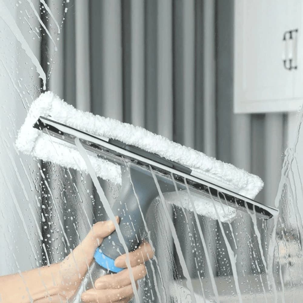 Rodo Limpa Vidro Com Recipiente Borrifador Casa Limpeza Faxina Spray