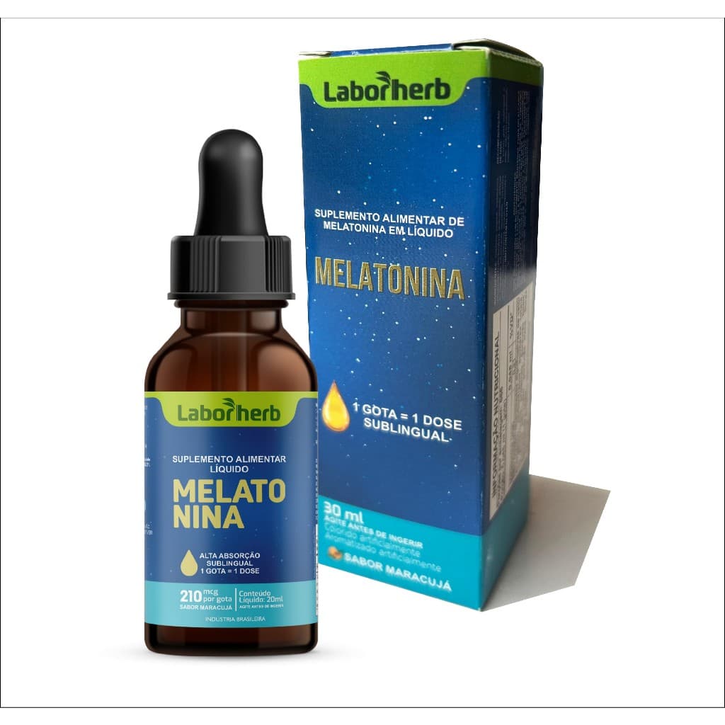 Melatonina Em Gotas Sublingual Sabor Maracujá Laborherb 30ml