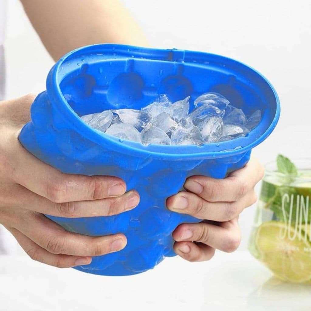 Balde de Gelo Silicone Térmico Para Fazer Gelo Rápido Bebidas Prático Refrescantes