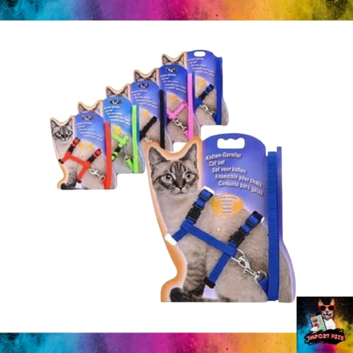 Coleira Peitoral com Guia para Gatos Pet shop peitoral americano Cat