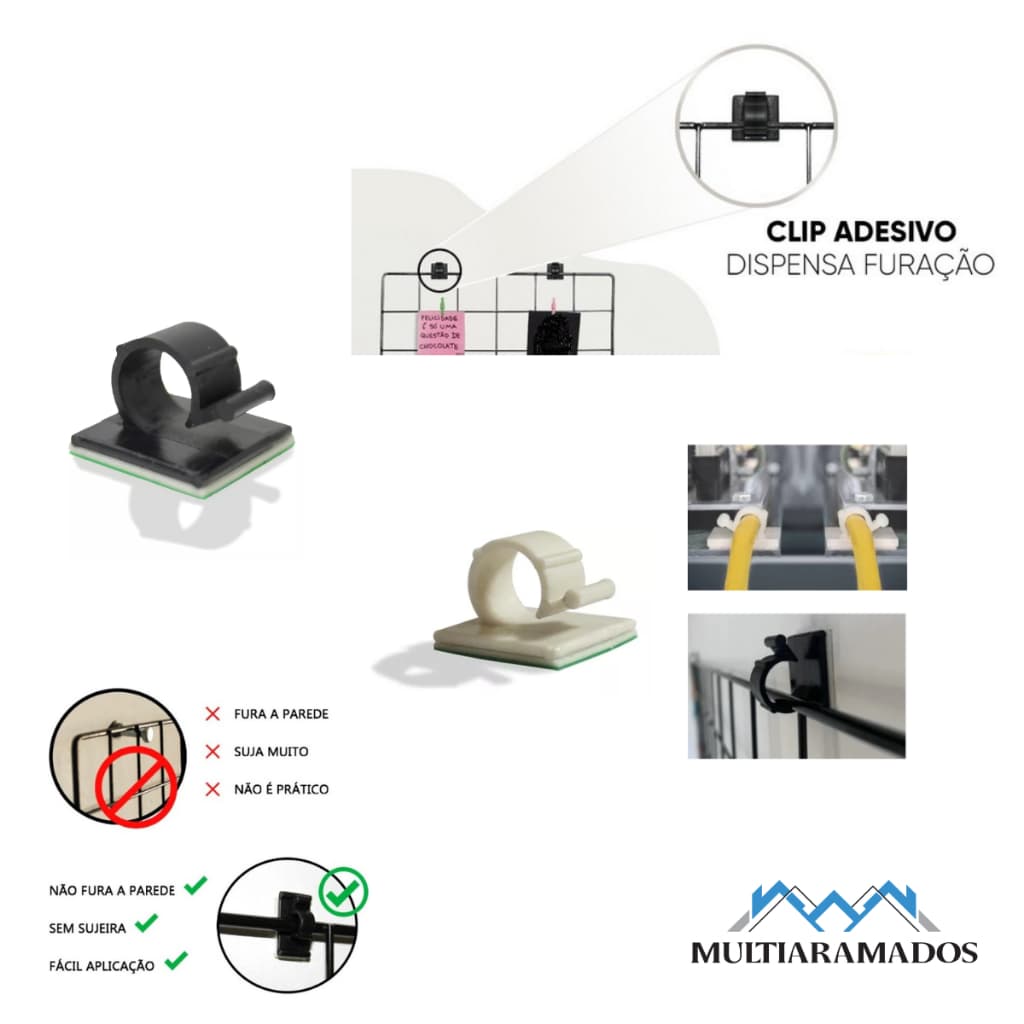 Clip Adesivo Para Memory Board e Organizador De Fio