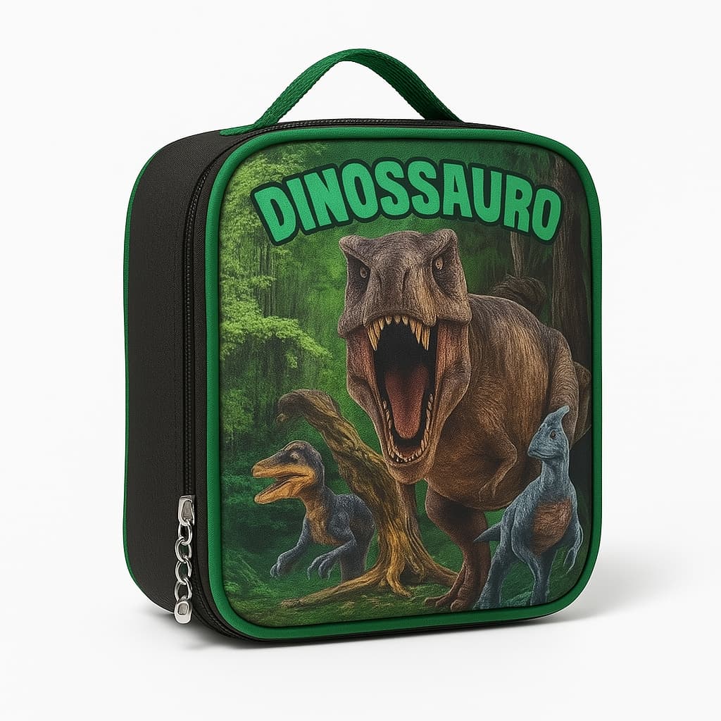Lancheira Térmica Infantil Masculina | Mantém o Lanche Fresquinho | Dinossauro
