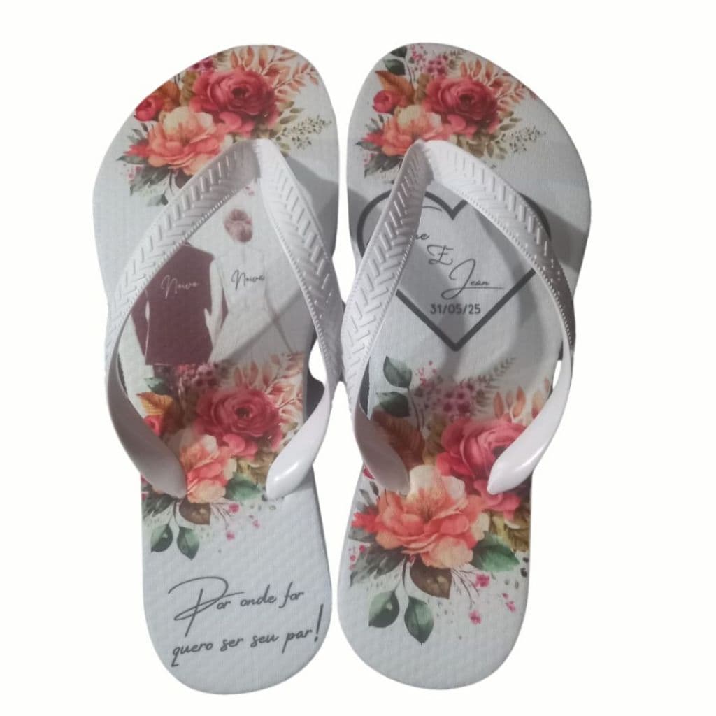 Chinelo Personalizados "branco"