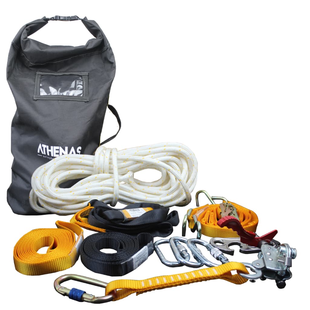 Kit Escada Extensiva P/ Poste Eletricista 8 Pçs Linha Vida