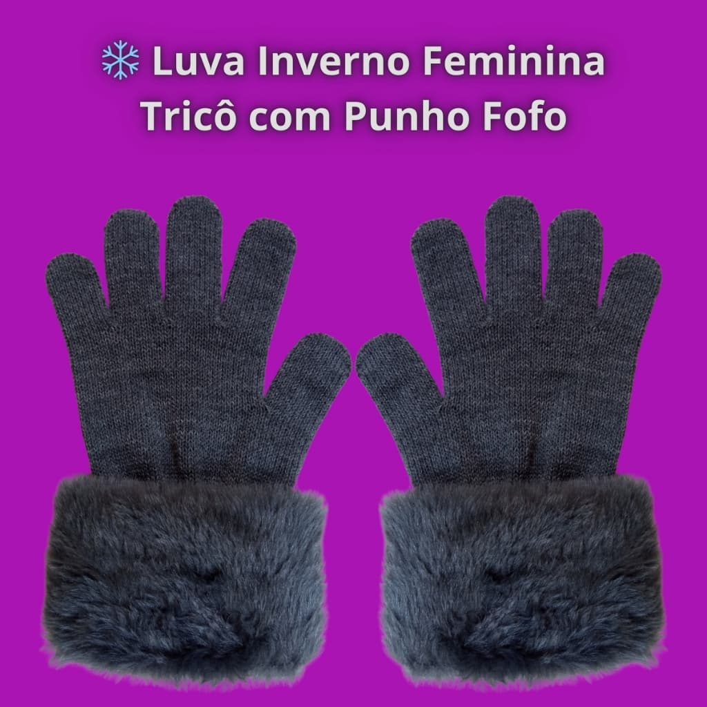 🧤 Luva Peluciada | Leve, Estilosa e Quente