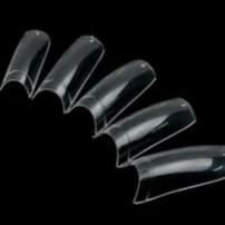 Kit 100 Tipo Sorriso Transparente Para Unhas.