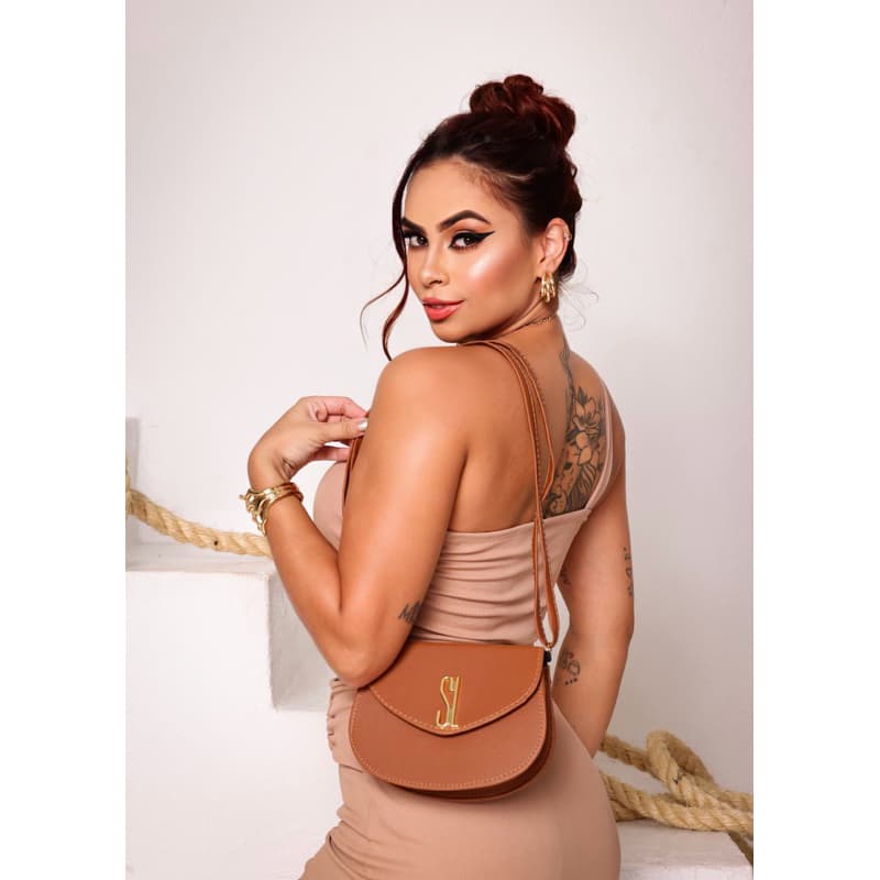 Bolsa Feminina Tamanho médio Ombro Transversal Com Alça Blogueira Elegante