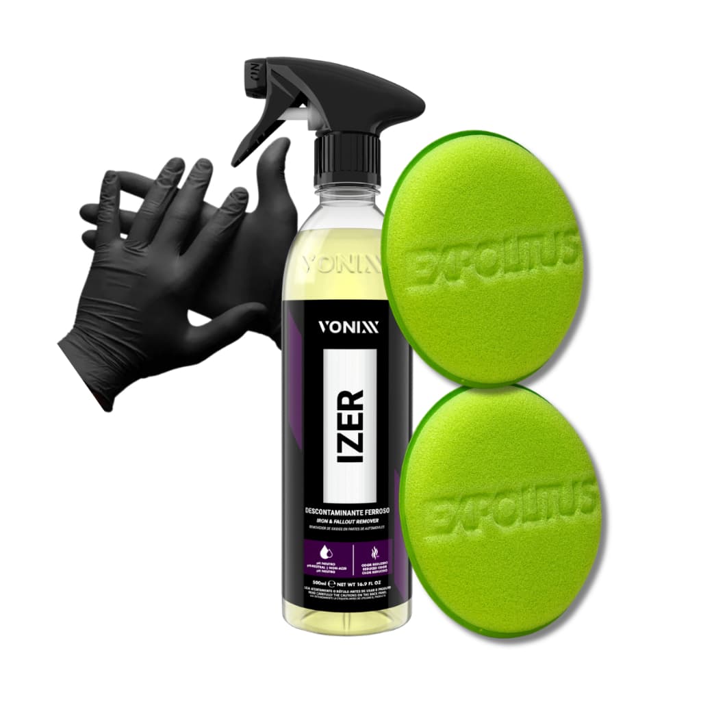 Izer 500ml Descontaminante Ferroso Vonixx Remove Ferrugem + 2 Aplicadores Expolitus + Luva