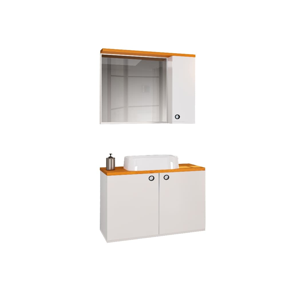 Gabinete Conjunto Madri 3 Portas Branco