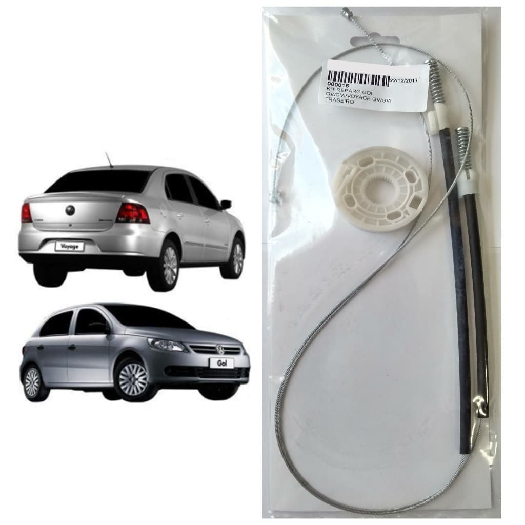 Kit Reparo Máquina Vidro Elétrico Traseiro Gol Voyage G5 G6