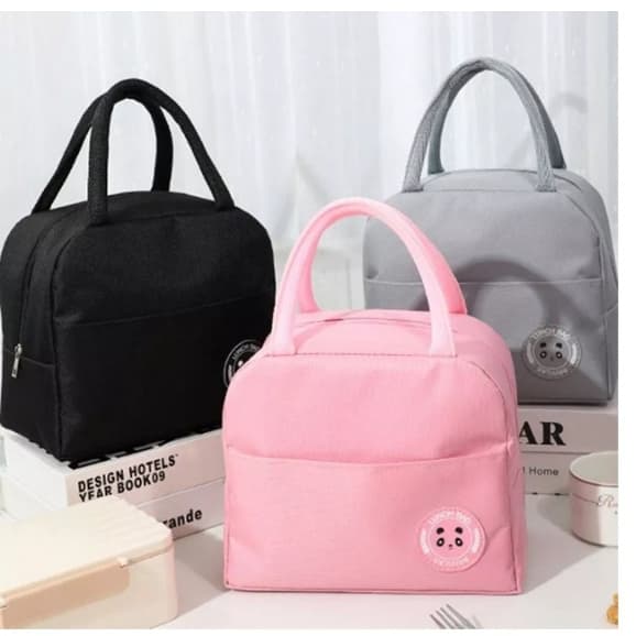 kit 2 Bolsa Térmica Portátil Lancheira Térmica Marmita Viagem na cor preta!!!