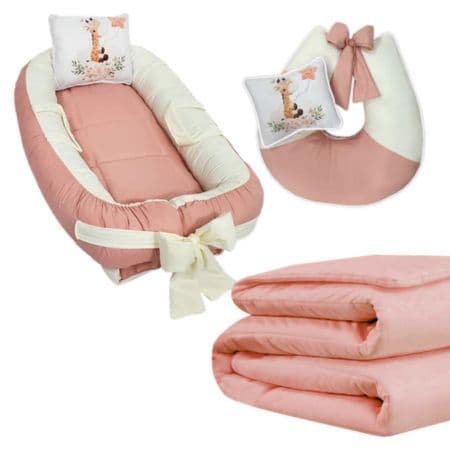 Kit Ninho Redutor de Berço + Almofada de Amamentação + Edredom + Travesseiro – Conforto 4em 14