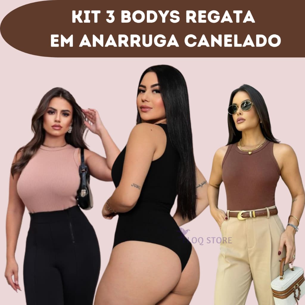 Kit body feminino regata canelado moda feminina blusinha feminina moda blogueira